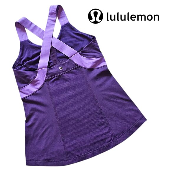 lululemon athletica Tops - Lululemon 8 Tank Top Athletic Workout Purple Sleeveless